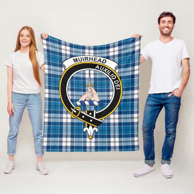 Manta Polar Clan Muirhead Blue Tartan Plaid (In situ)