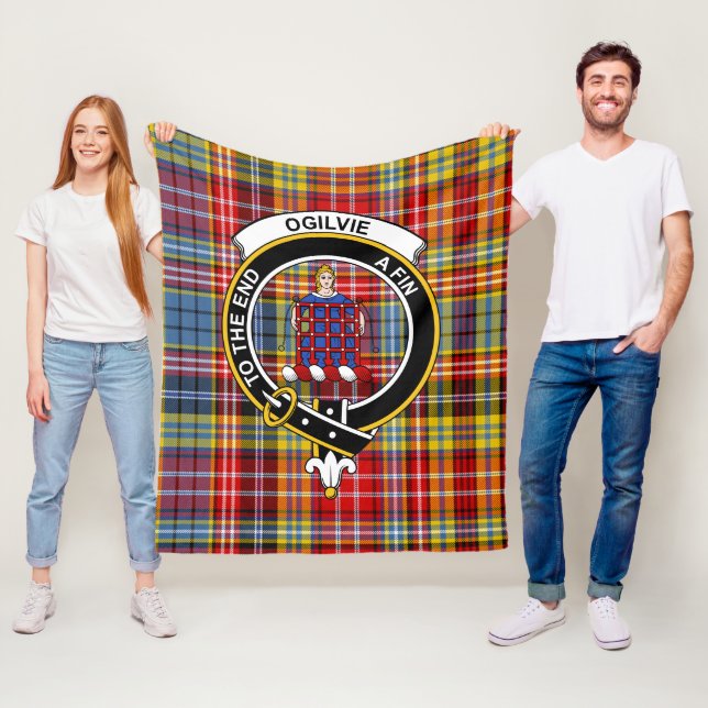 Manta Polar Clan Ogilvie De Airlie Tartan Plaid (In situ)