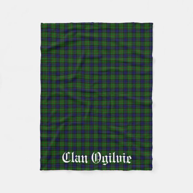 Manta Polar Clan Ogilvie Tartan Plaid (Anverso)
