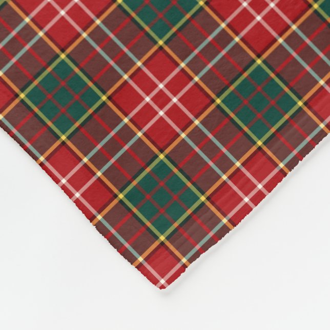 Manta Polar Clan Ogilvie Tartan Scottish Plaid Pattern (Esquina)