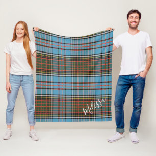Manta Polar Clan Personalizado Anderson Plaid Tartan