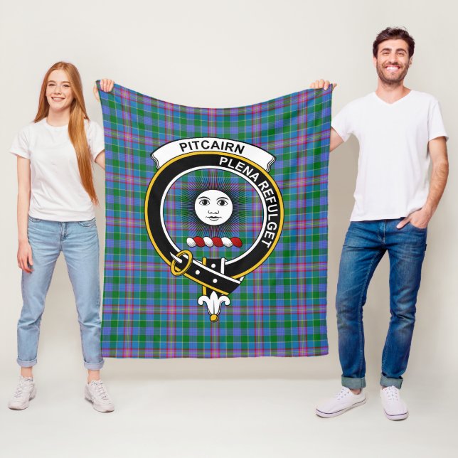 Manta Polar Clan Pitcairn Tartan Plaid (In situ)