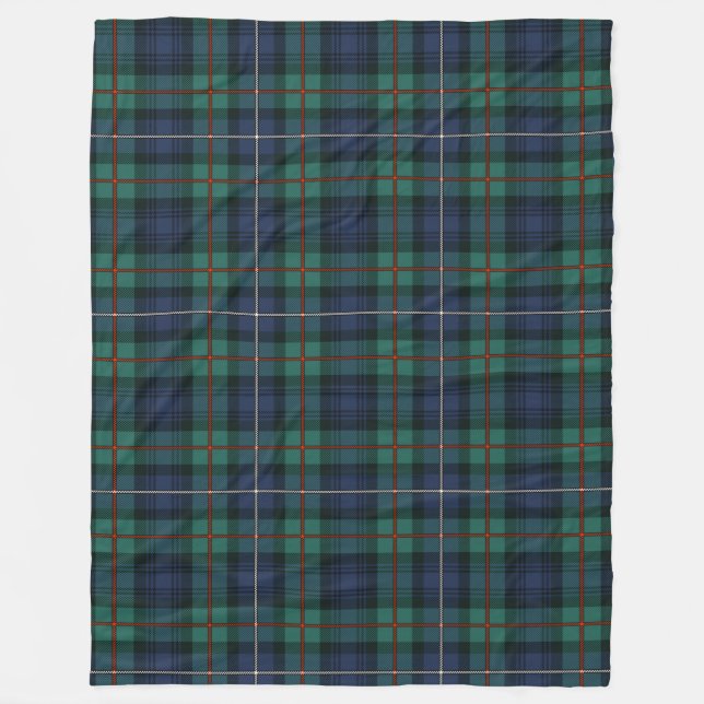 Manta Polar Clan Robertson Plaid Purple Green Tartan Check (Anverso)