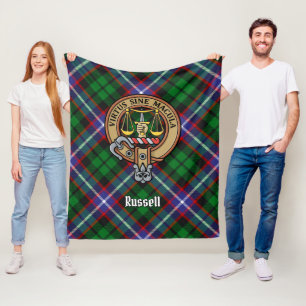 Manta Polar Clan Russell Cresta sobre Tartán