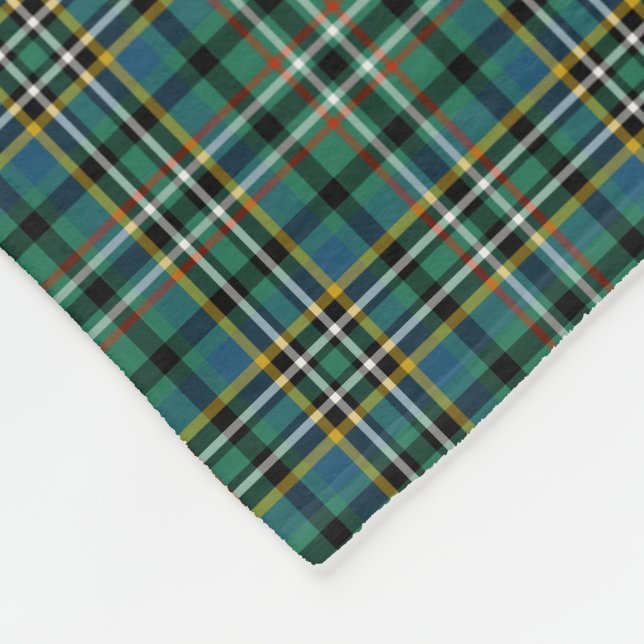 Manta Polar Clan Scott Ancient Tartan Green Scottish Plaid (Esquina)