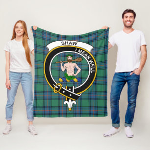 Manta Polar Clan Shaw De Sauchie Antiguo Tartán Plaid