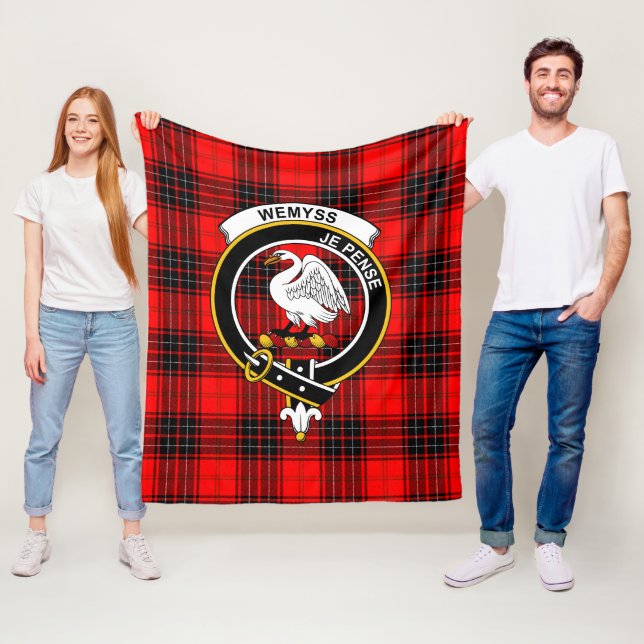 Manta Polar Clan Wemyss Modern Tartan Plaid (In situ)