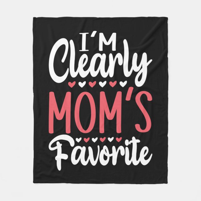 Manta Polar Claramente soy el favorito de mamá (Anverso)