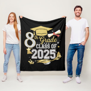 Manta Polar Clase de 8vo Grado Graduada 2025 Graduación