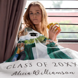 Manta Polar Clase moderna de collage de fotos de grado de grad