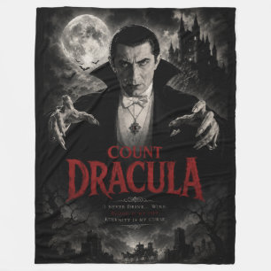 Manta Polar Clásico Conde Drácula Terror Gótico Vampiro