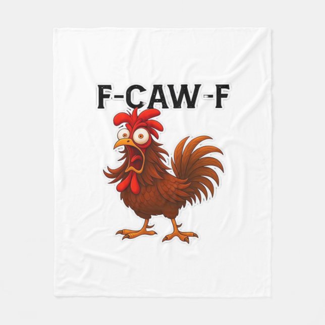 Manta Polar Clásico de Pollo F-Caw-F (Anverso)