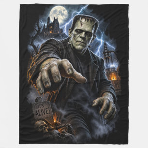 Manta Polar Clásico Monstruo de Frankenstein Película de Terro