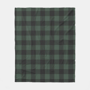 Manta Polar Clásico Verde Negro Tartán de Buffalo Cuadros Vint