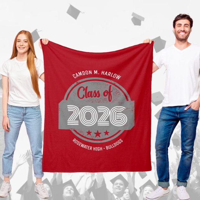 Manta Polar Class of YY Graduate Name Red (Subido por el creador)