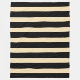 Manta Polar Classic Black and Golden Blonde Vertical Striped