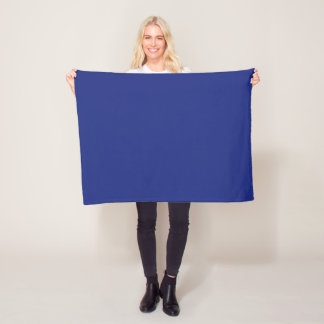 Manta Polar Classic Dark Blue Accent Fleece Blanket