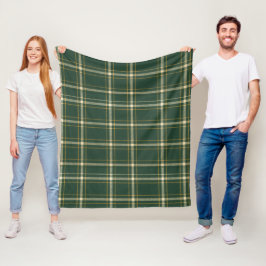 Manta Polar Classic Green Plaid Christmas