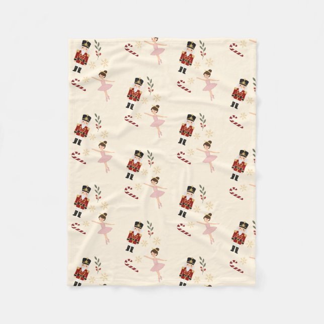 Manta Polar Classic Nutcracker Christmas Sherpa Blanket (Anverso)