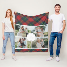 Manta Polar Classic Red and Green Plaid Family Photo Holiday