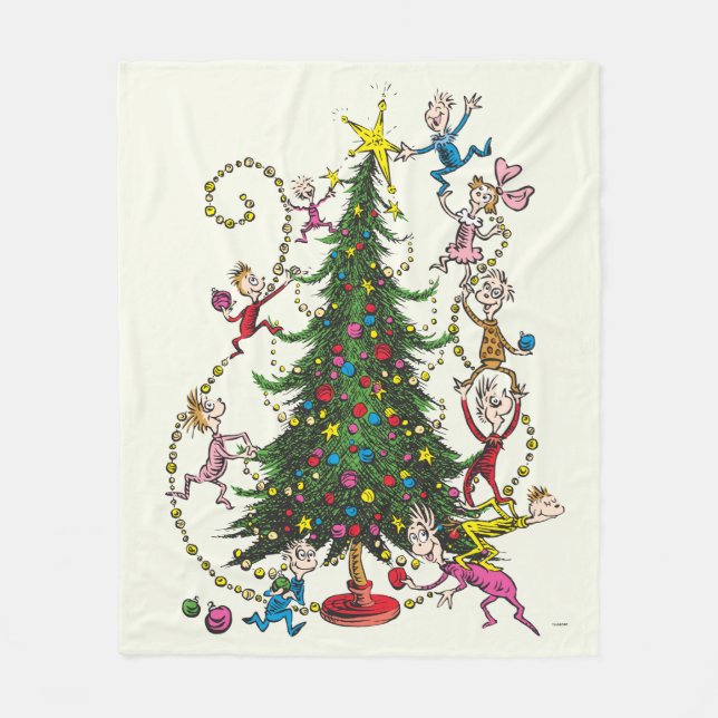 Manta Polar Classic The Grinch | Christmas Tree (Anverso)