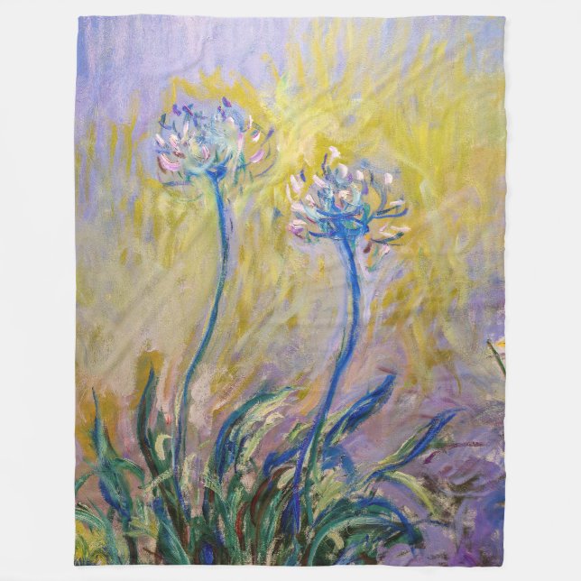 Manta Polar Claude Monet - Agapanthus (Anverso)