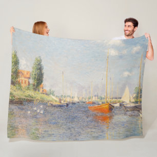 Manta Polar Claude Monet. Barcas Rojas, Argenteuil