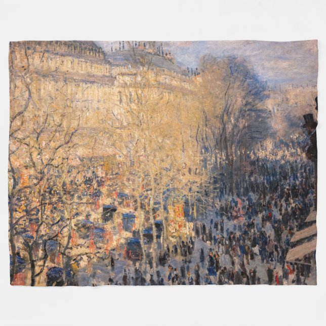 Manta Polar Claude Monet - Boulevard des Capucines en París (Frente (Horizontal))