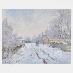 Manta Polar Claude Monet - Escena de nieve en Argentina