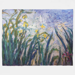 Manta Polar Claude Monet - Irlandeses amarillos y morados