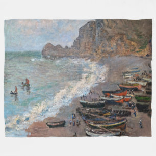 Manta Polar Claude Monet - La playa de Etretat