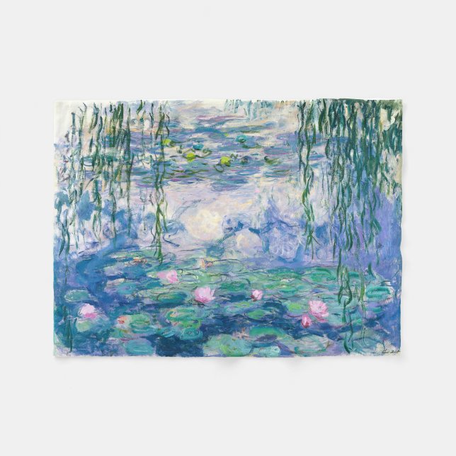 Manta Polar CLAUDE MONET - lirios de agua (Frente (Horizontal))