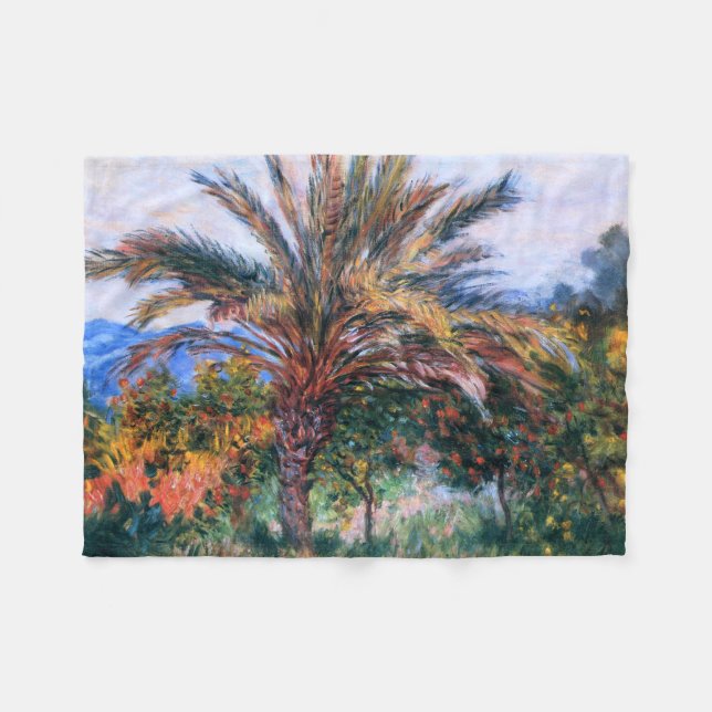 Manta Polar Claude Monet: Palmera en Bordighera (Frente (Horizontal))