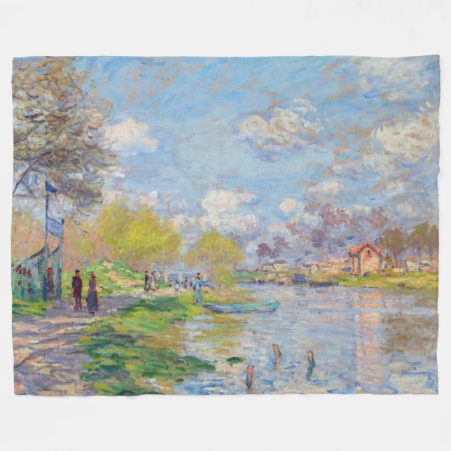 Manta Polar Claude Monet - Primavera por el Sena (Frente (Horizontal))