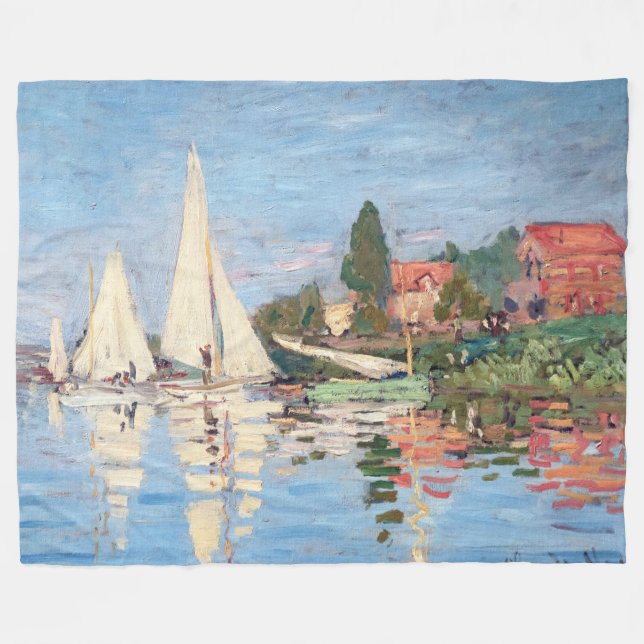 Manta Polar Claude Monet - Regattas en Argenteuil (Frente (Horizontal))