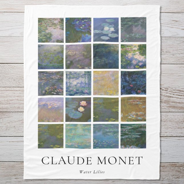 Manta Polar Claude Monet Water Lilies (Subido por el creador)