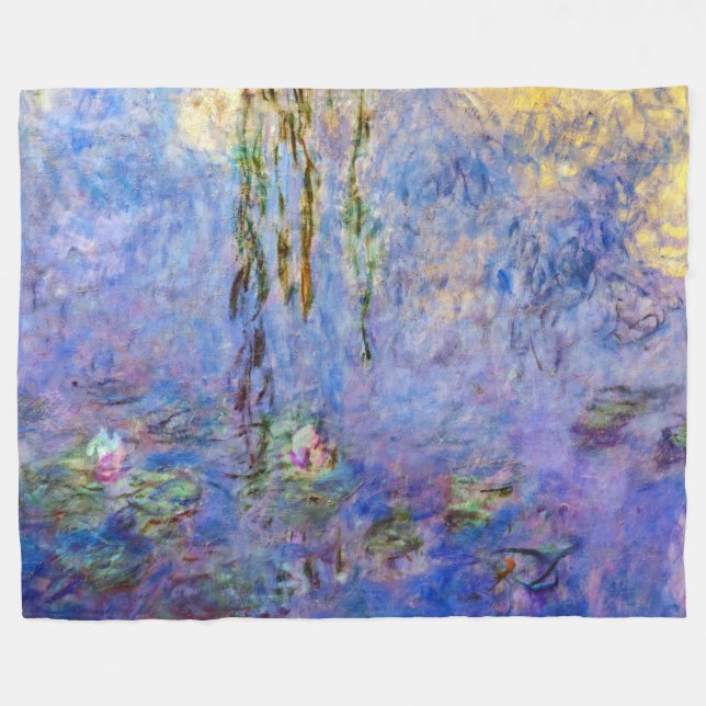 Manta Polar Claude Monet - Water Lilies (Frente (Horizontal))