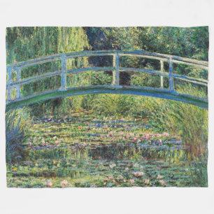Manta Polar Claude Monet - Water Lily Pond y Puente Japanés