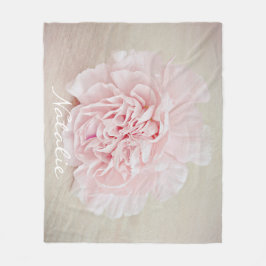 Manta Polar Clavel rosado bonito por JoMazArt