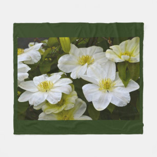 Manta Polar Clematis Amarillo Y Blanco Impresionante