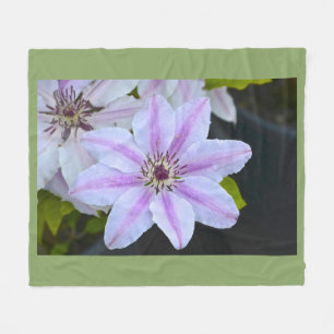 Manta Polar Clematis Morado Y Blanco