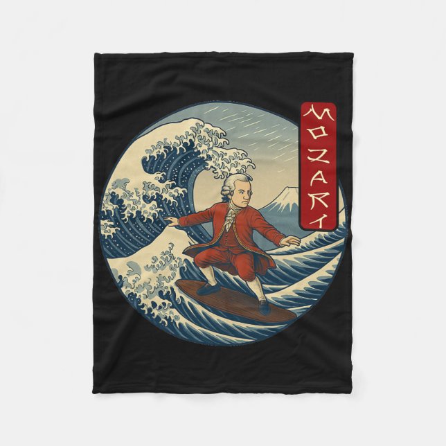Manta Polar Clical Musician Mozart Ukiyo-e Surfing  (Anverso)