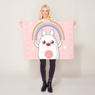 Manta Polar Clísico arcoiris de Kawaii