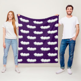 Manta Polar clouds Fleece Blanket