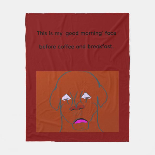 Manta Polar Clown-Faced Dog Cartoon Sketch (Anverso)