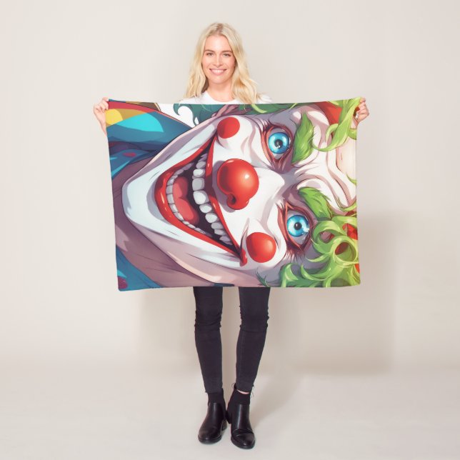 Manta Polar Clown Fleece Blanket, 30 "x40" (In situ)