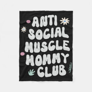 Manta Polar Club de mamás musculosas antisociales camiseta div