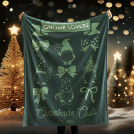 Manta Polar Club de Navidades Coquette Gnome Lovers - Sage | B