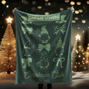 Manta Polar Club de Navidades Coquette Gnome Lovers - Sage B