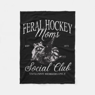 Manta Polar Club social de mamás de hockey ferales divertidas 
